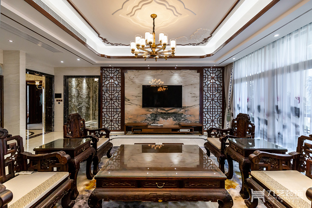 大理石电视背景墙