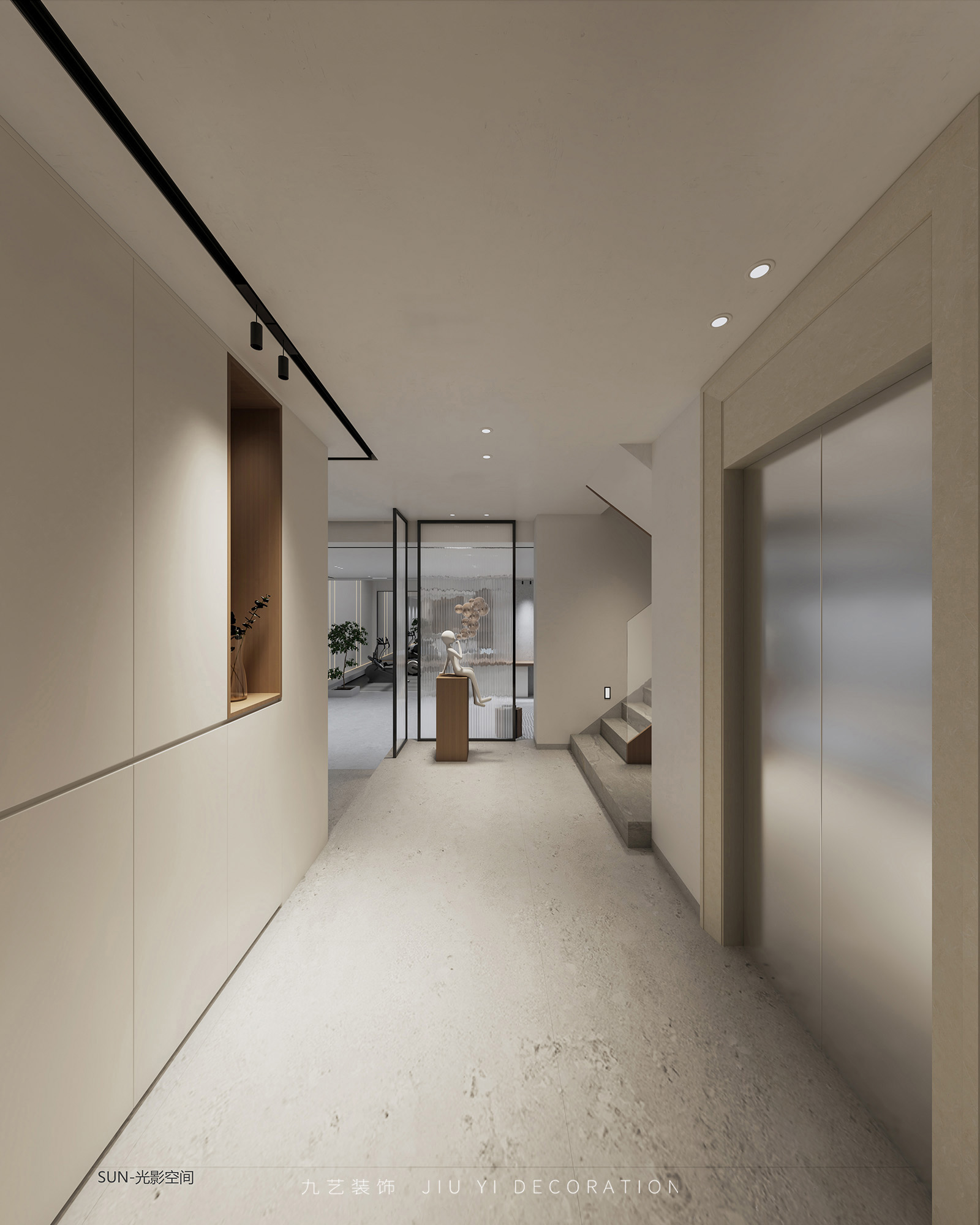 负二层的入户玄关