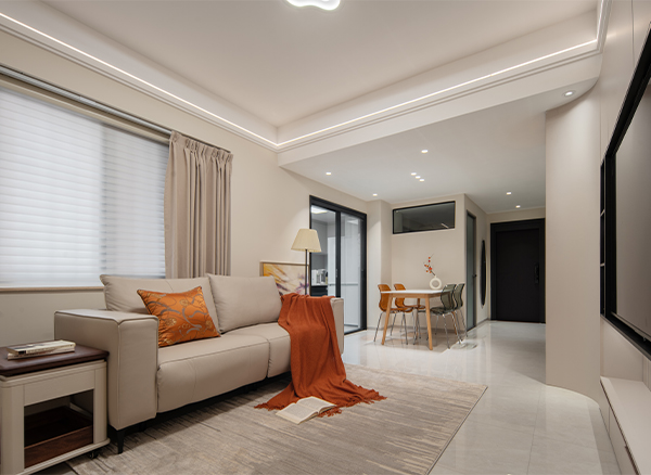 海印花园-91㎡现代奶油风：设计师巧思，新婚夫妇的温馨甜蜜家