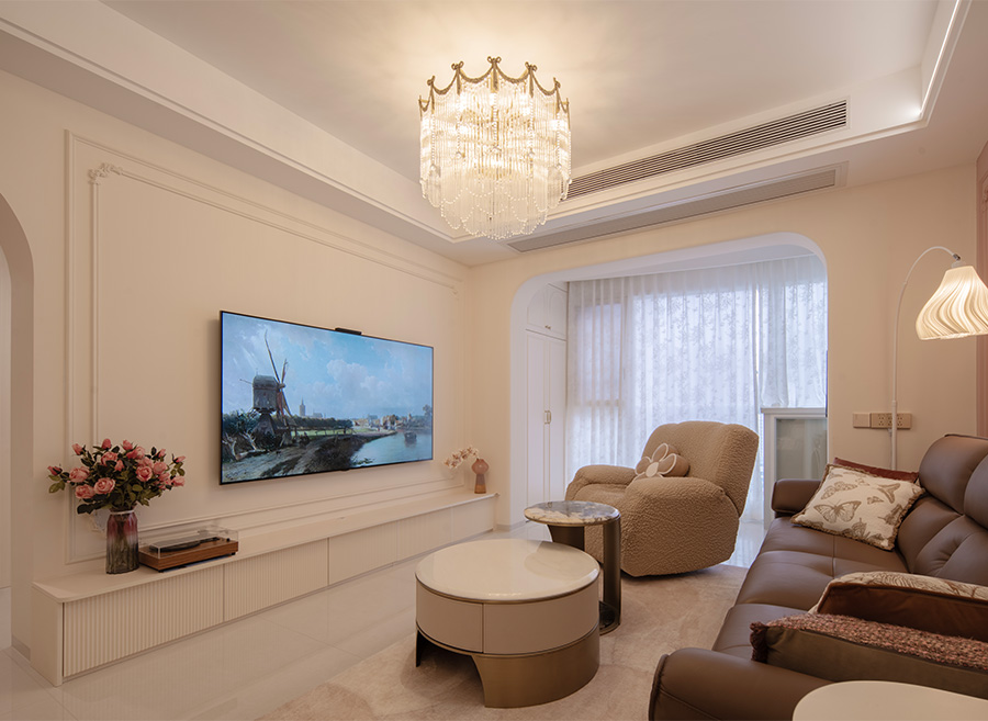 东海嘉园-98㎡异型户型改造设计，法式优雅，浪漫满�?  onerror=