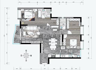 尚东美御-140㎡现代轻奢感性空间